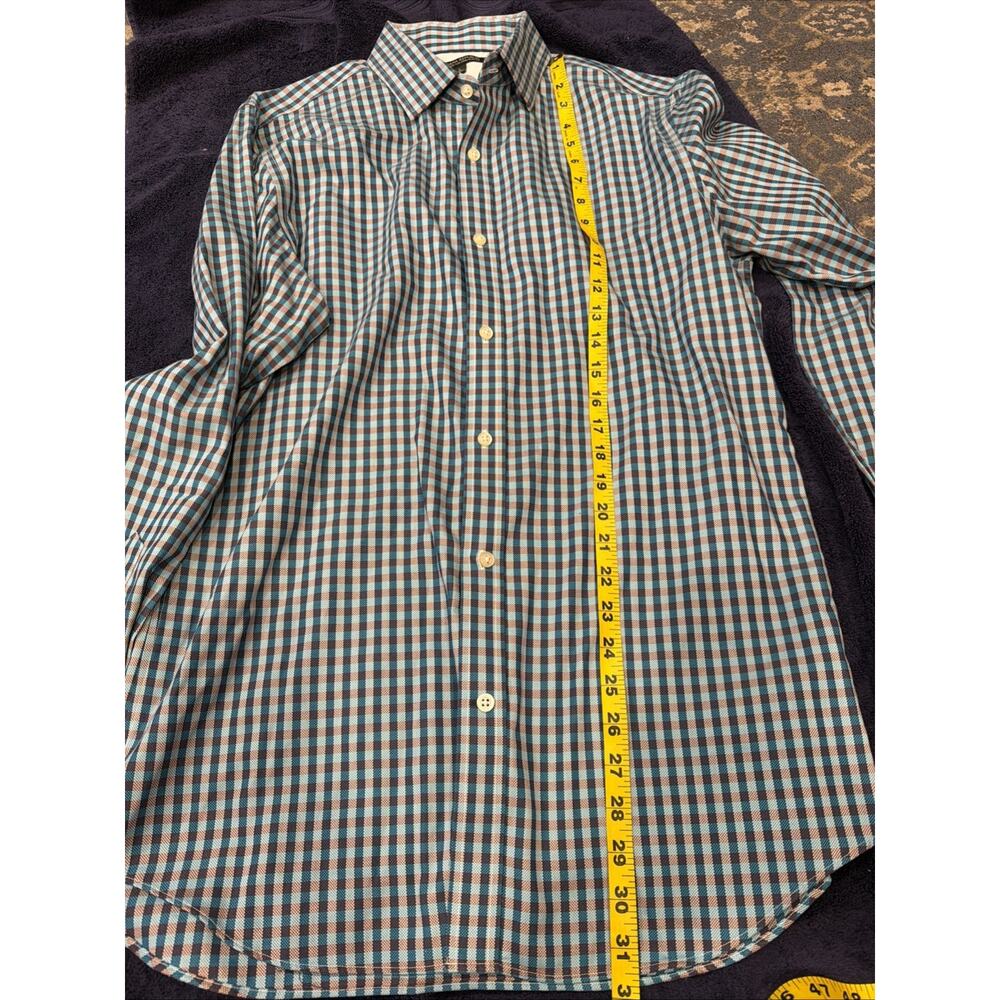 Banana Republic Non Iron Tailored Slim Fit Men's Size L Check Casual Shirt